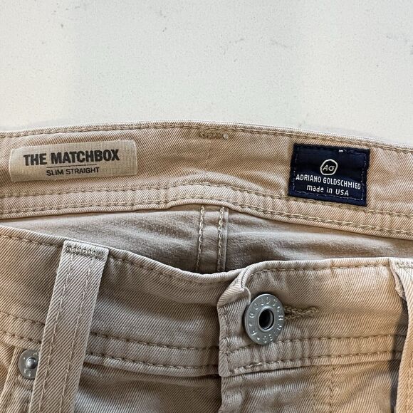 Adriano Goldschmidt The Matchbox Slim Skinny Jeans Size 31 Tan Stretch Twill - Picture 6 of 16